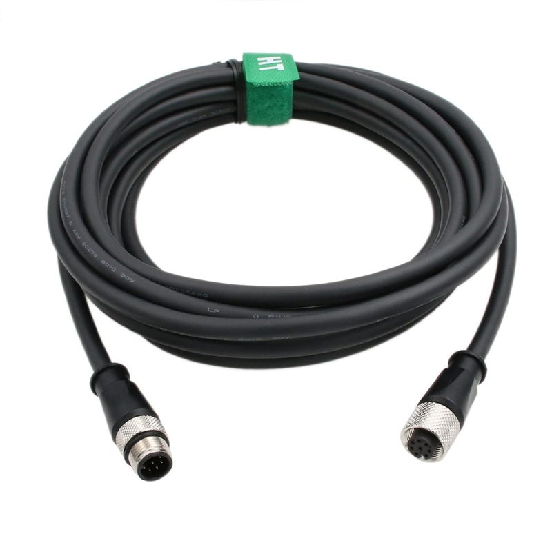 HangTon in-Sight Remote Head Camera Cable for Cognex M12 A-Coded 8 pin Female to 8 pin Male 5M - Image 2